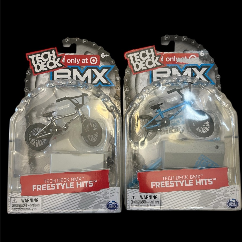 Target Exclusive Tech Deck BMX Finger Bike Freestyle Sunday Metallic Silver Blue